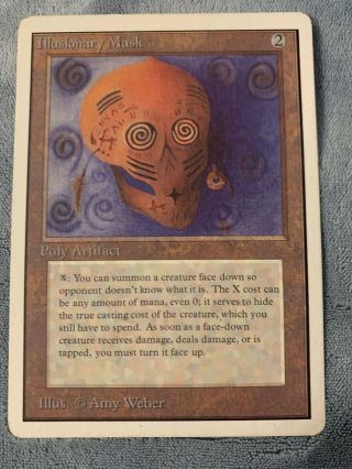 X1 - Illusionary Mask,  Unlimited,  Rare Reserved List Lp - Mtg
