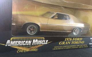 Rare Ertl 1:18 American Muscle 1976 Ford Gran Torino - Hobby Edition
