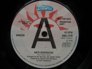 Dancer - Hate Generator/love Seeds 1975 Rare Dawn Junkshop Glam Demo/promo