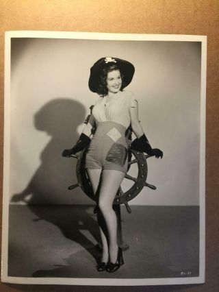Actress Rare Stunning Vintage 8/10 Pin - Up Photo Wwii Gi 40s