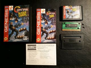 100 Authentic Contra Hard Corps Sega Genesis And W/ Rare Reg Card