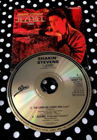 Shakin’ Stevens - Jezebel Remix Rare 1989 Cd Single