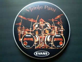 Vinnie Paul Abbott Of Pantera Hell Yeah Damage Plan Evans 12 " Rare Printed Head