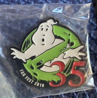 Ghostbusters Fan Fest 35th Anniversary Pin,  Rare Never Worn