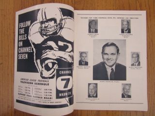 1962 Nov 3 Boston Patriots Buffalo Bills AFL Football Program rare War Memorial 3