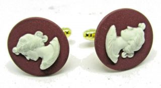 Vintage Rare Ladys Heads Cuff Links By Wedgwood Never Seen These Ones
