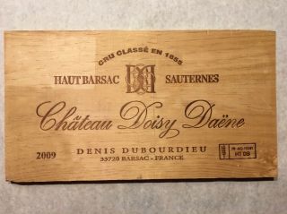 1 Rare Wine Wood Panel Château Doisy Daëne Vintage Crate Box Side 7/18 997