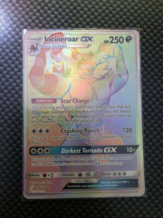 Incineroar Gx Hyper Rare 188/181 From Pokémon:team Ups