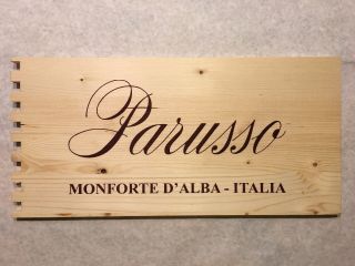 1 Rare Wine Wood Panel Parusso Monforte D’alba Vintage Crate Box Side 11/18 1170