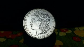Rare 1897 - S Morgan Silver Dollar Uncirculated Details