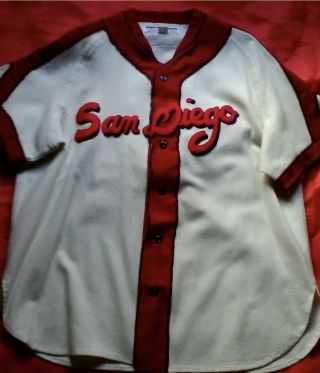 Rare Wool San Diego Padres Jersey Ebbets Field Flannels Extra Large Pcl