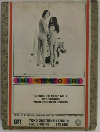 John Lennon & Yoko Ono Unfinished Music No.  1 Two Virgins Rare 873 - 5001 8 Track