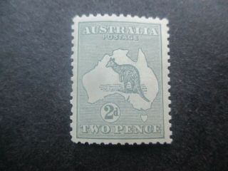 Kangaroo Stamps: 2d Grey 3rd Watermark - Rare (d141)