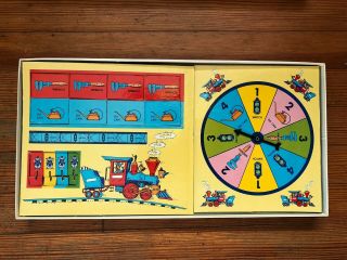 vtg 1950s Rare ENGINEER The RAILROAD GAME Selchow & Righter board COMPLETE train 2