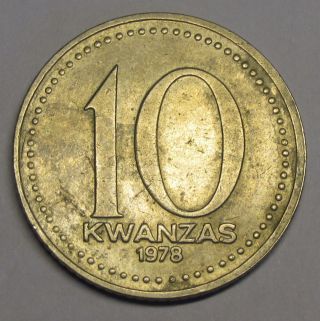 Angola 10 Kwanzas 1978 Rare