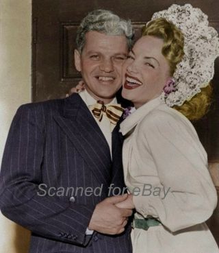 Rare Carmen Miranda & David Sebastian On Their Wedding Day - Now In Color 1947