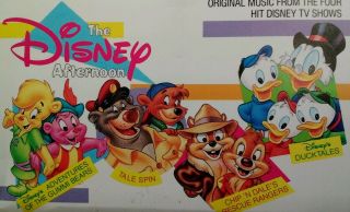 Disney Afternoon Music Cassette Tape 1990 Rare Usa Gummi Bears Chip Dale