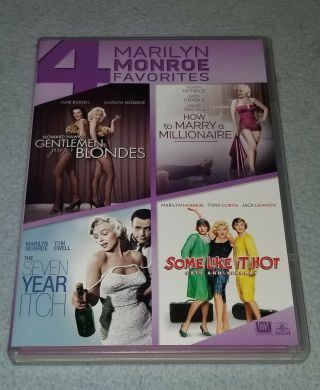 Gentlemen Prefer Blondes/how To Marry A Millionaire/the Seven Year Itch Rare Oop