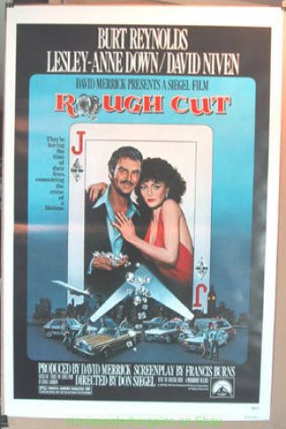 Rough Cut Movie Poster 27x41 Burt Reynolds Rare Rolled