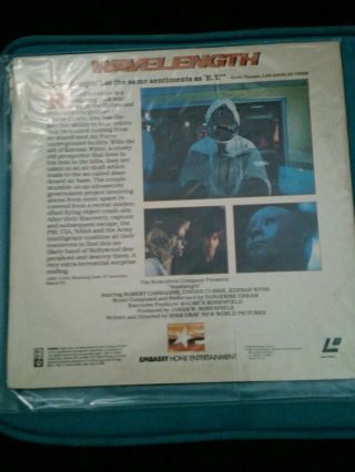 Wavelength Rare & OOP Sci - Fi Movie Embassy Entertainment Laserdisc 3