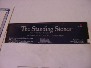 RARE VTG 1983 APPLE SOFTWARE - THE STANDING STONES ELECTRONIC ARTS 5