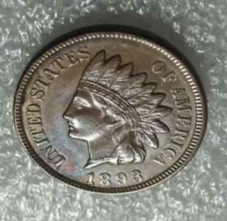 Rare 1893 Indian Head Penny  125,  Yrs Old