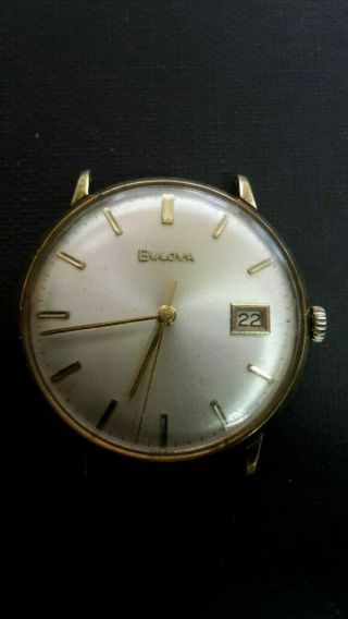 Rare Vintage Gents Bulova Mechanical Watch Unusual Timing Mechanism