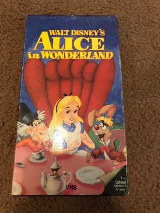 Disney - Alice In Wonderland (black Diamond) Vhs (slip Cover) Rare