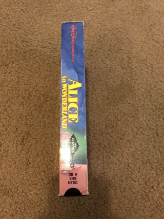 Disney - Alice in Wonderland (Black Diamond) VHS (Slip Cover) Rare 2