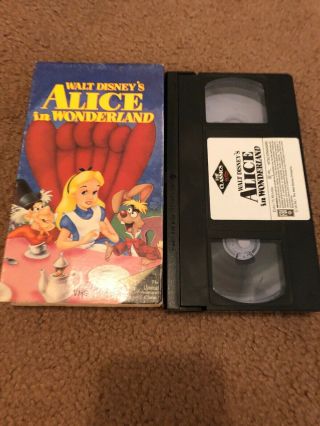 Disney - Alice in Wonderland (Black Diamond) VHS (Slip Cover) Rare 4