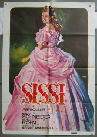 Zk93 Sissi 1st Film Romy Schneider Rare 1sh Spanish Poster