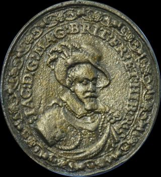 James I - 1604 The Attempted Union Of England And Scotland Oval Medal - V Rare