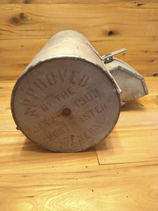 Very Rare Handmade Round Mailbox From Kansas Dated 1903 Country Farm Primitive
