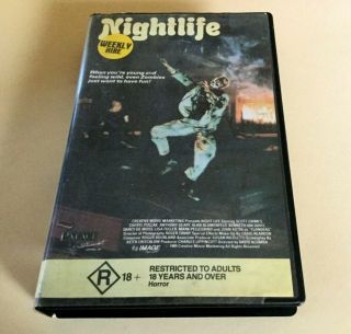 Vhs Rare Find Horror/com (nightlife) Palace Release In Hard Clam