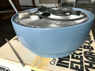 Vintage Contempra Indoor Electric Char - B - Que Grill Rare Blue Colored Base