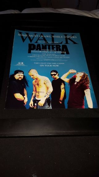 Pantera Walk Rare Radio Promo Poster Ad Framed
