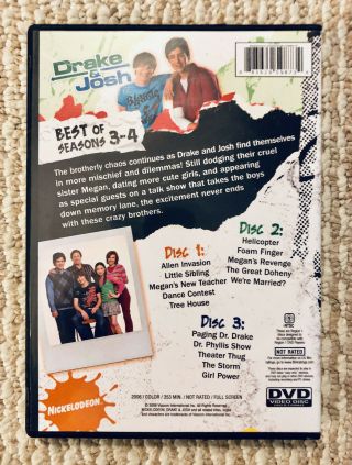 Drake & Josh Best of Seasons 3 and 4 DVD (Nickelodeon RARE Out Of Print) 2