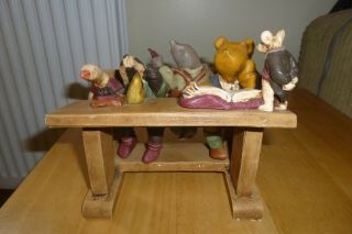GNOMY DIARYS LEGEND OF THE BEAR EXTREMELY RARE LARGE PIECE - SCHOOL BENCH 2