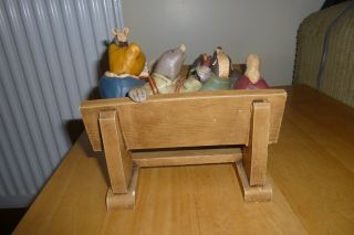 GNOMY DIARYS LEGEND OF THE BEAR EXTREMELY RARE LARGE PIECE - SCHOOL BENCH 7