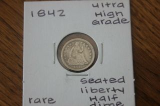 1842 Rare Ultra Seated Liberty Half Dime