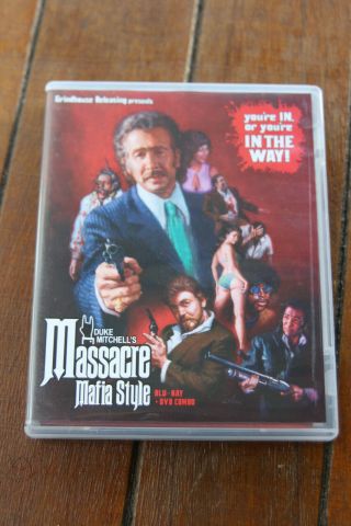 Massacre Mafia Style (blu - Ray/dvd 2 - Disc Set) Grindhouse Rare & Out Of Print Oop