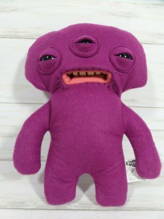 Spin Master Fuggler Funny Ugly Monster Toy Rare Purple 3 Eyes Plush