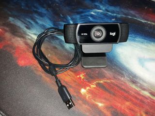 Logitech C922x Pro Stream Webcam - Black [very Rarely Used]