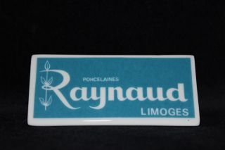 Rare Porcelain Dealer Sellers Display Sign Raynaud Limoges France Plaque