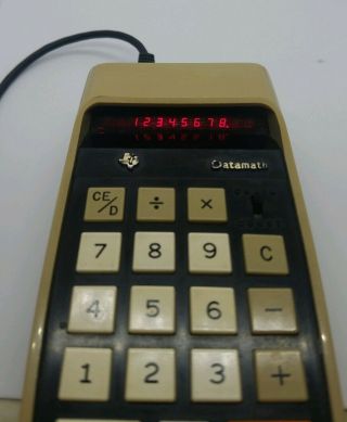 Rare 1972 Texas Instruments Ti - 2500 Electronic Calculator Version 1 Datamath