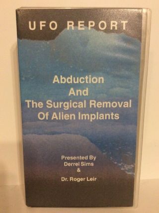 Found Vhs,  Abduction & Surgical Removal Of Alien Implants,  Ufo,  Rare,  Oop