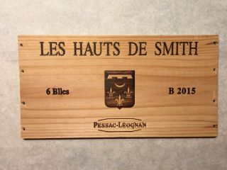 1 Rare Wine Wood Panel Les Hauts De Smith Vintage Crate Box Side 5/19 1223