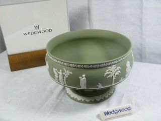 A Wedgwood " Green Jasper Ware " Large Pedestal Bowl,  Item & Quite Rare