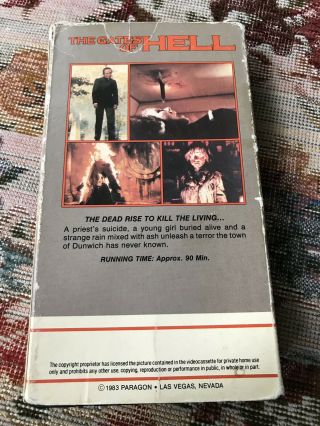 The Gates Of Hell VHS rare horror zombies Paragon Lucio Fulci 2