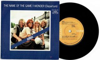 Abba - The Name Of The Game - 7 " 45 Record W Pict Slv - Rare Aus & N.  Z.  Pressing
